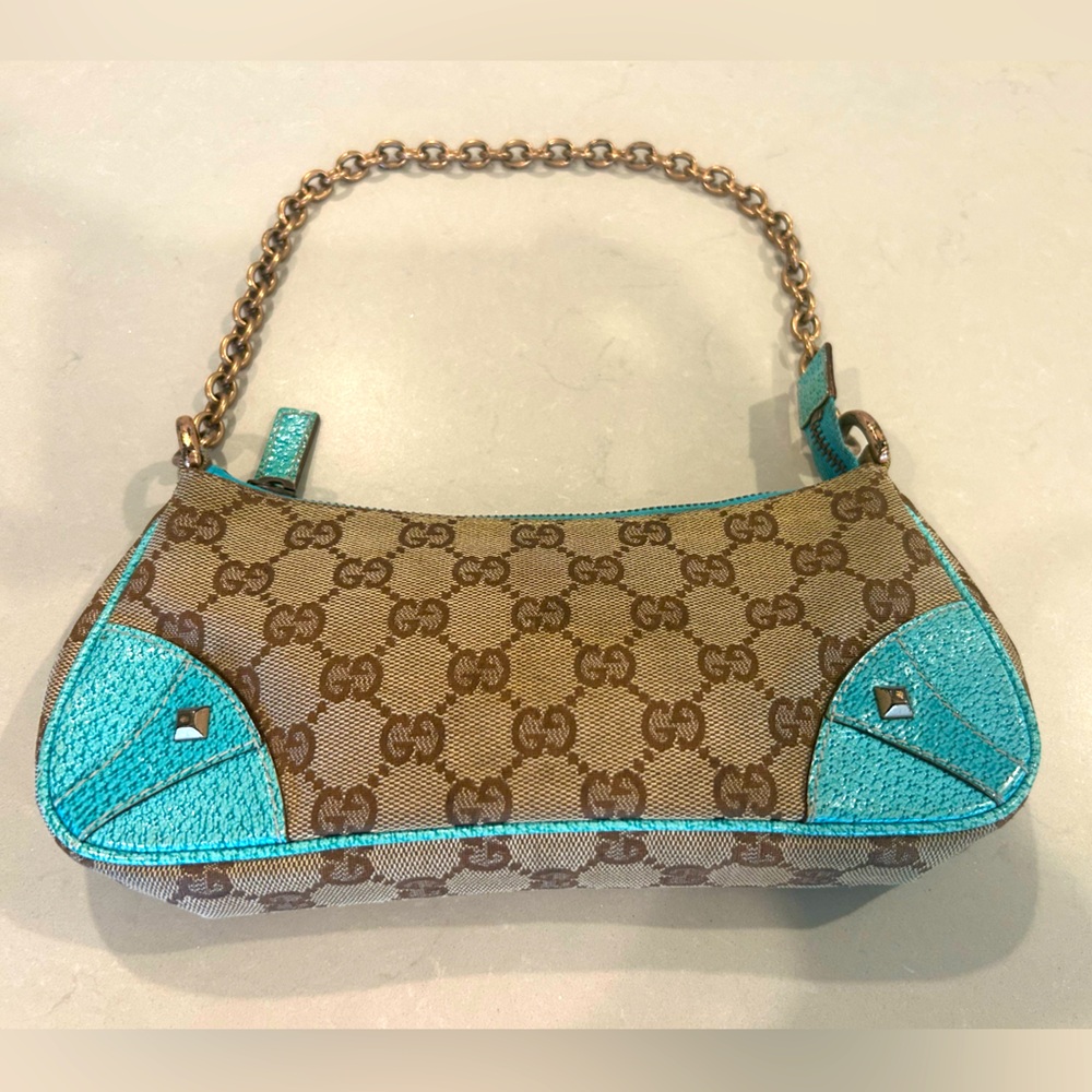 Gucci Brown and Teal Women's Bag